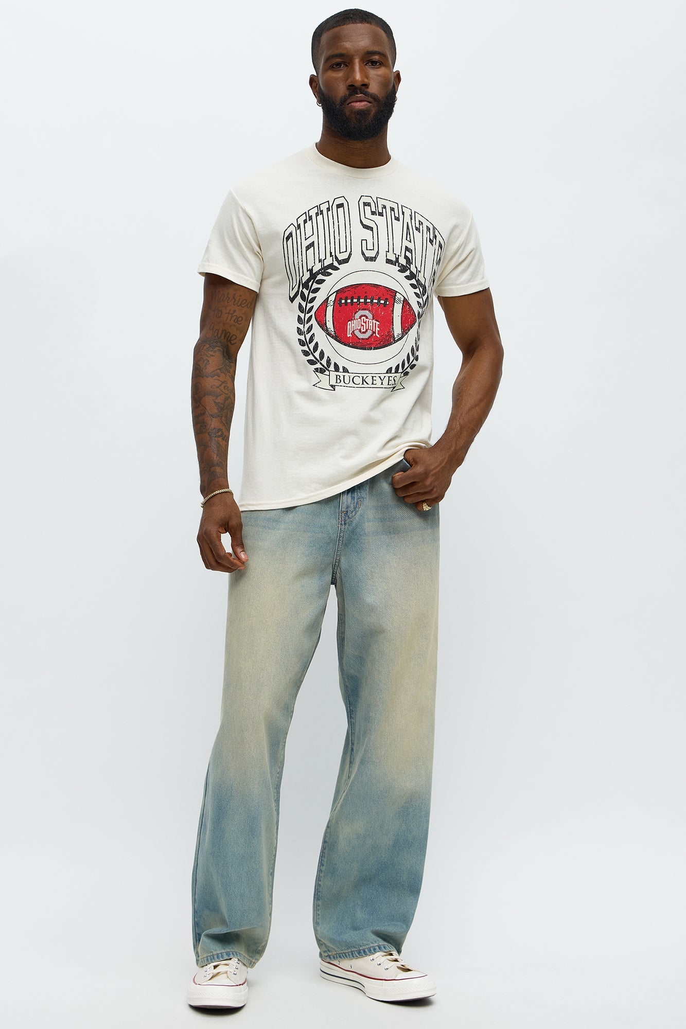 Ohio State Buckeyes Football Short Sleeve Tee - Natural