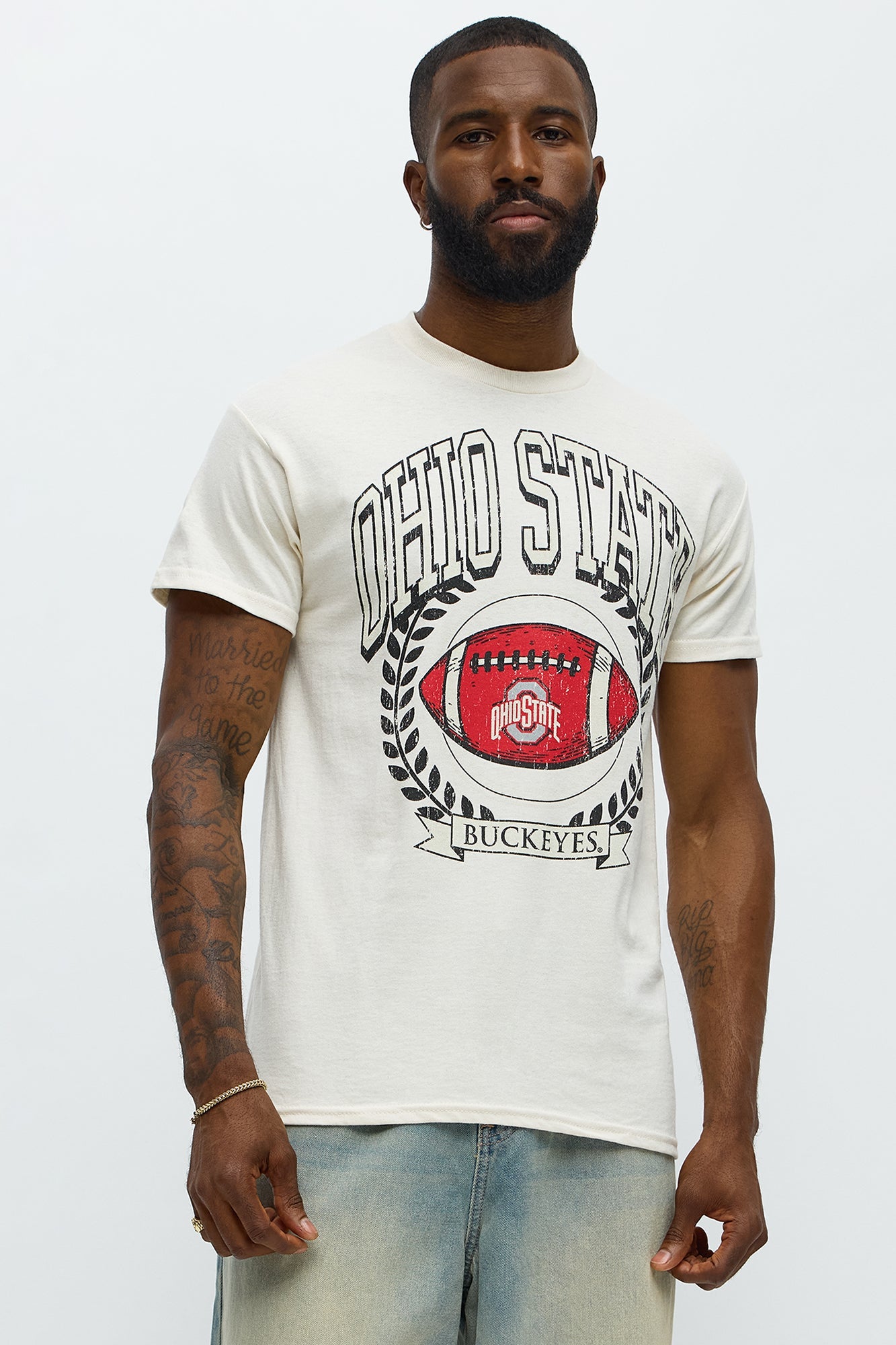 Ohio State Buckeyes Football Short Sleeve Tee - Natural