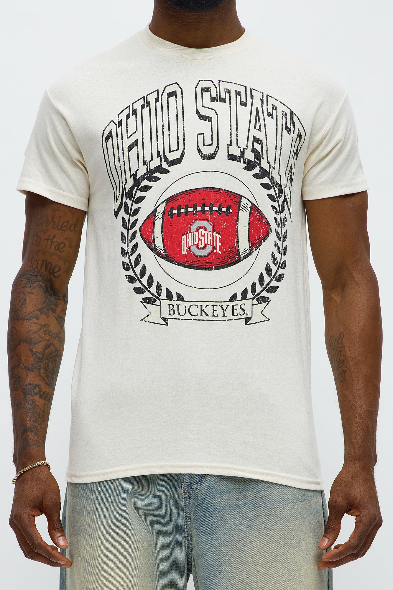 Ohio State Buckeyes Football Short Sleeve Tee - Natural