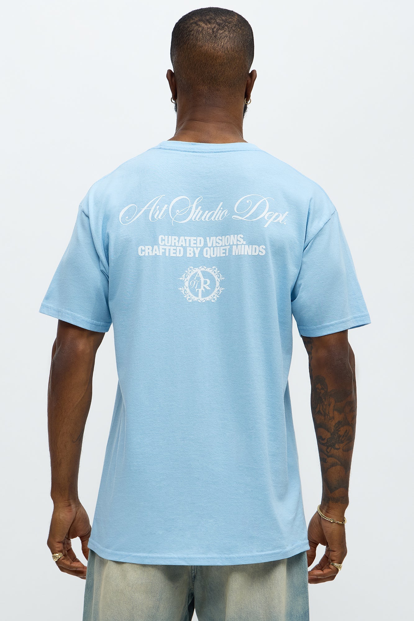 Curated Visions Art Short Sleeve Tee - Light Blue