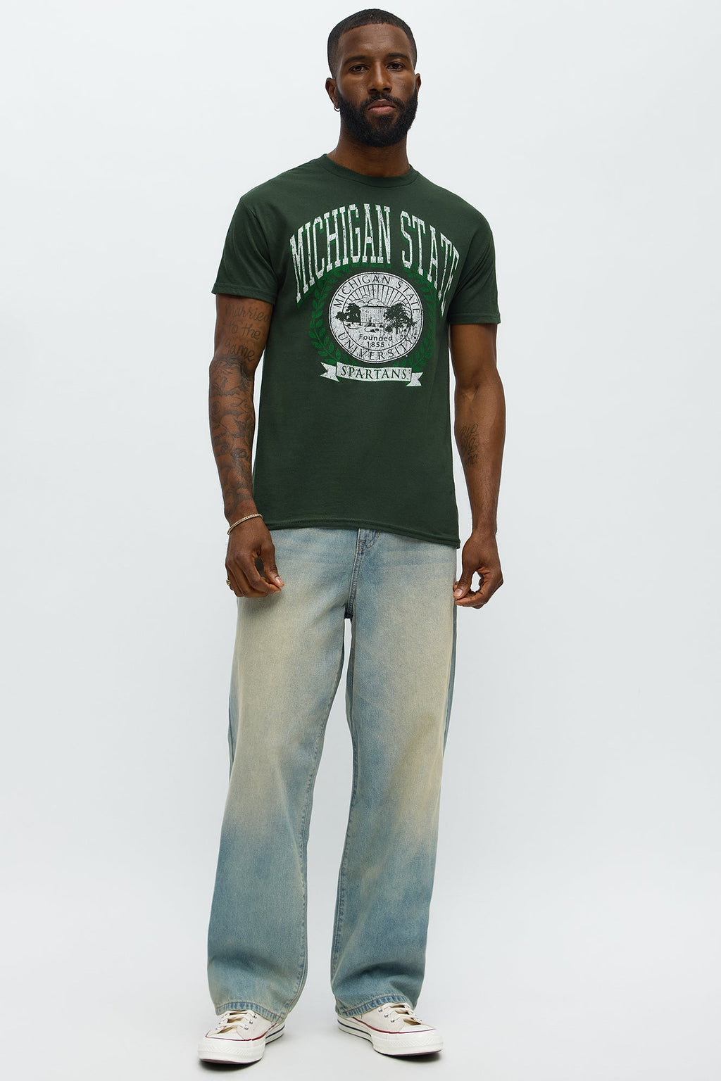 Michigan State Spartans Short Sleeve Tee - Hunter Green