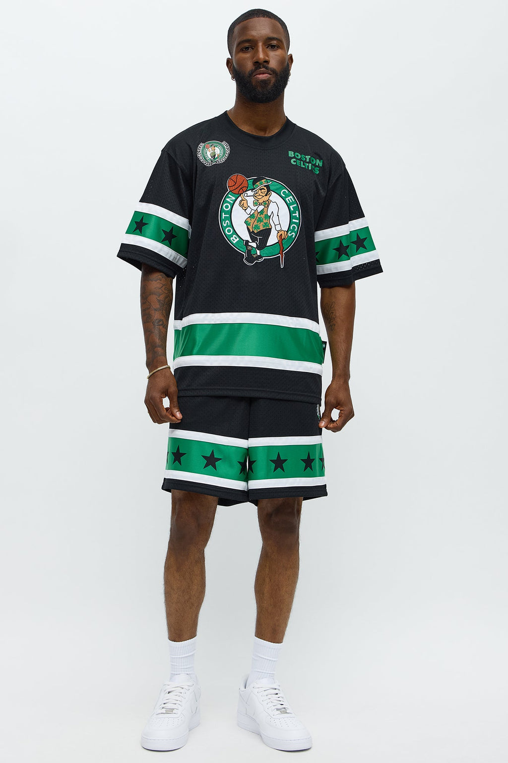Celtics Believe The Hype Boxy Short Sleeve Top - Black
