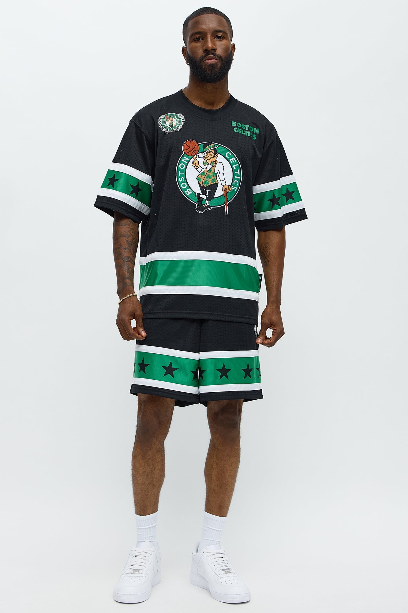 Celtics Believe The Hype Boxy Short Sleeve Top - Black