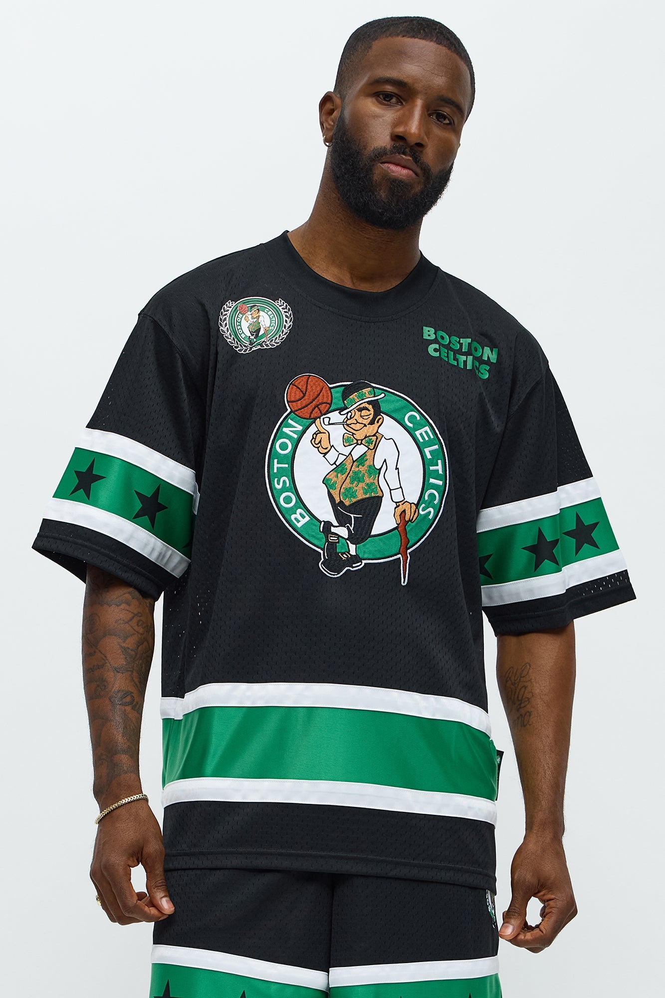 Celtics Believe The Hype Boxy Short Sleeve Top - Black
