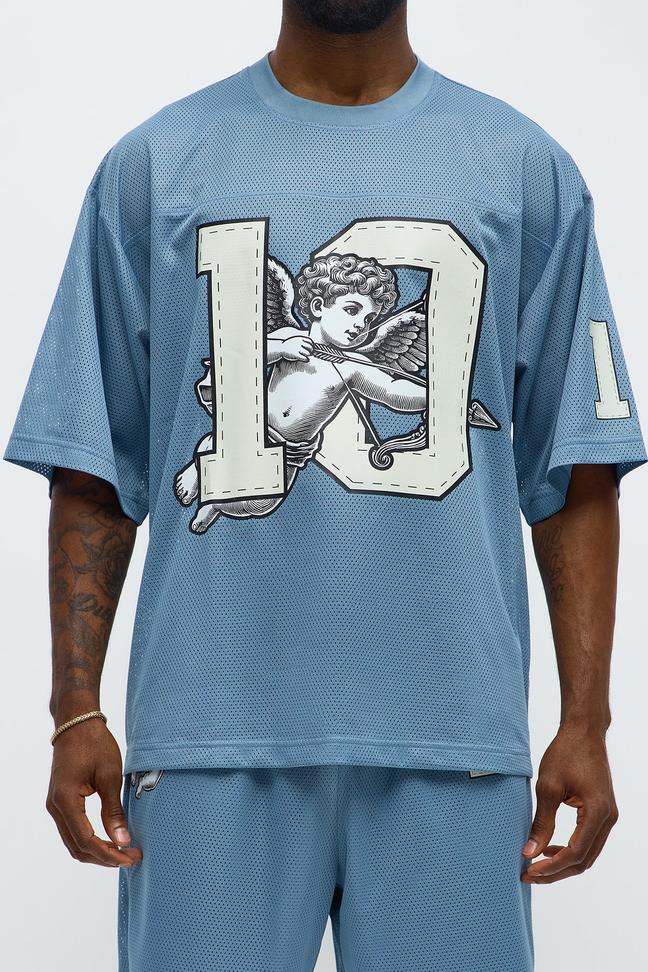 Boxy Gods Favorite Tshirt - Dusty Blue