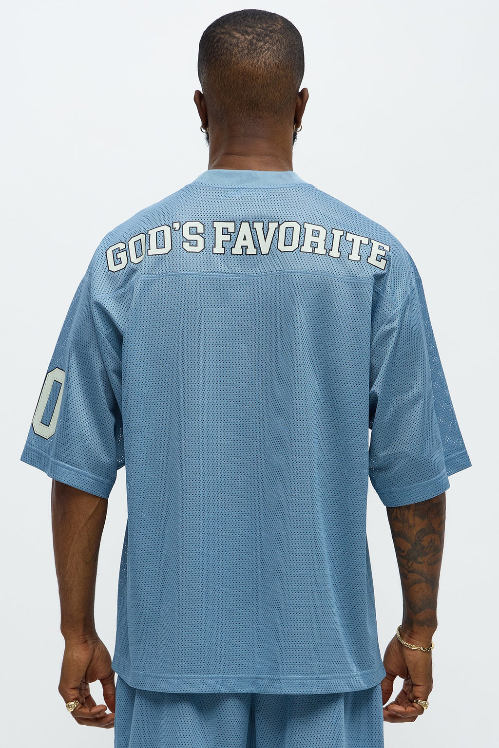 Boxy Gods Favorite Tshirt - Dusty Blue