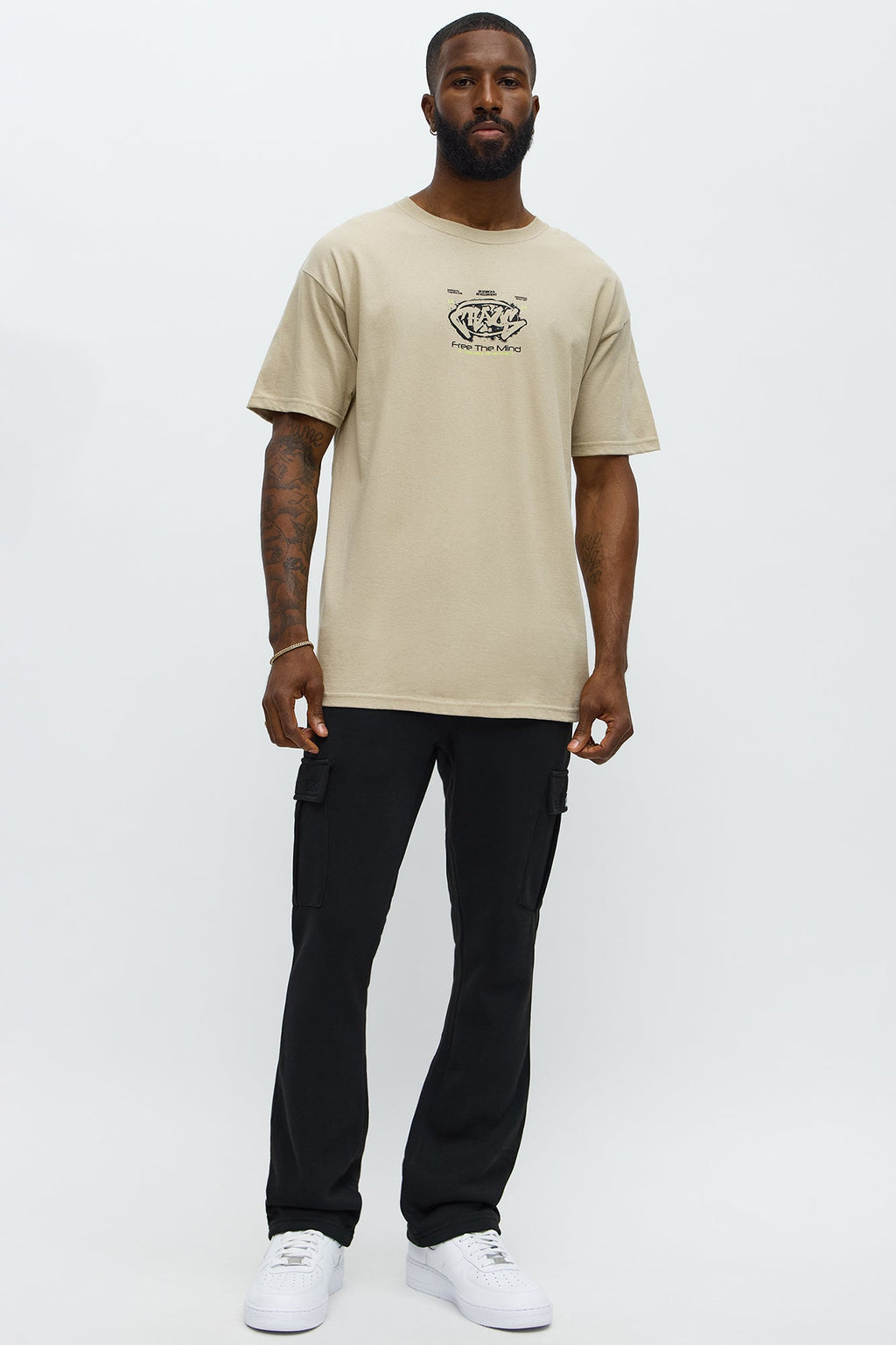Chaos Free The Mind Short Sleeve Tee - Tan