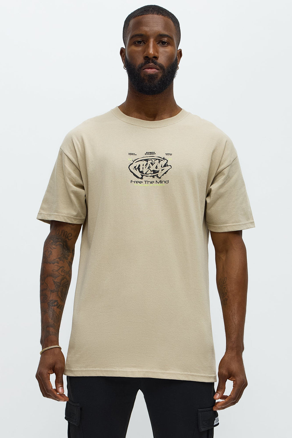 Chaos Free The Mind Short Sleeve Tee - Tan