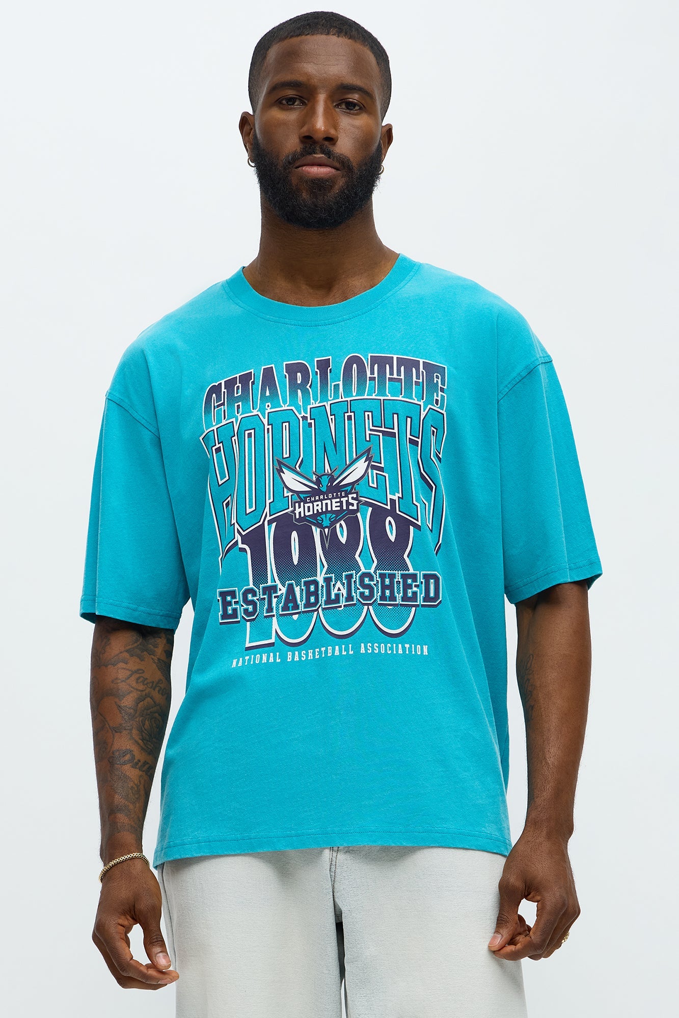 Hornets Oversized Short Sleeve Tee - Teal