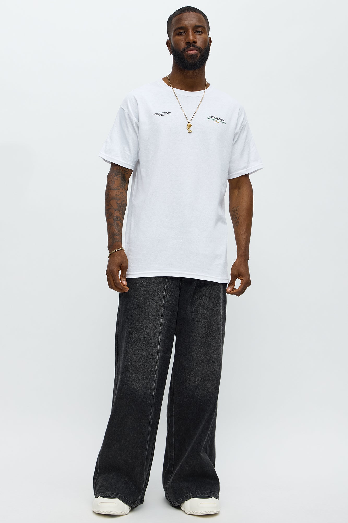 Saint Art Paint Short Sleeve Tee - White