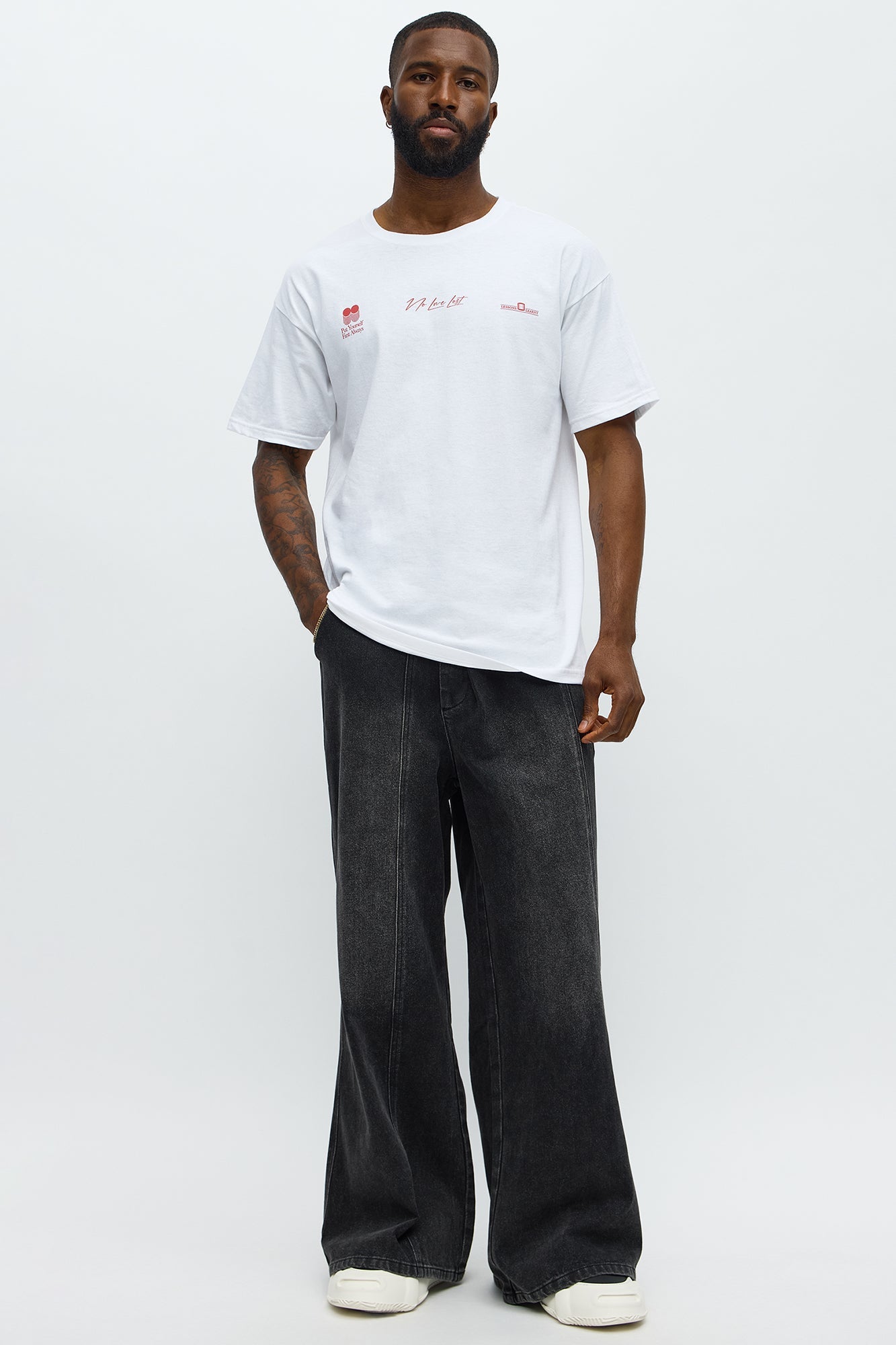 Burning Bridges No Love Short Sleeve Tee - White