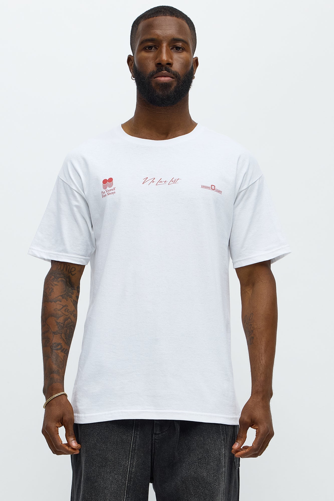 Burning Bridges No Love Short Sleeve Tee - White