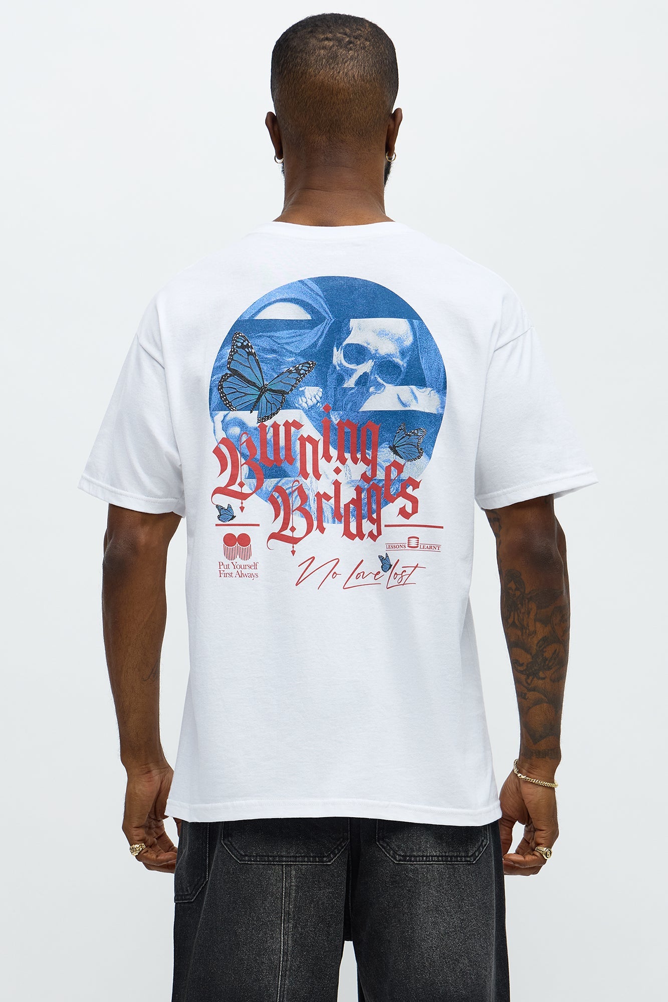 Burning Bridges No Love Short Sleeve Tee - White