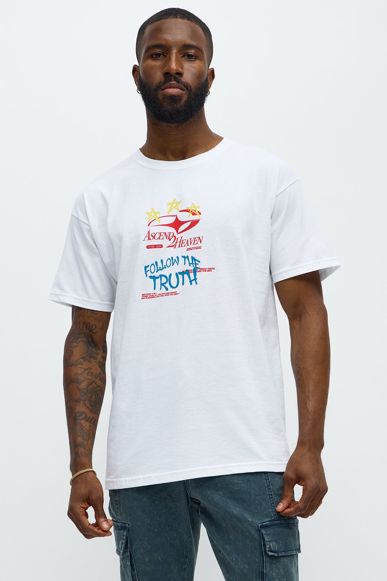 Follow The Truth Short Sleeve Tee - White