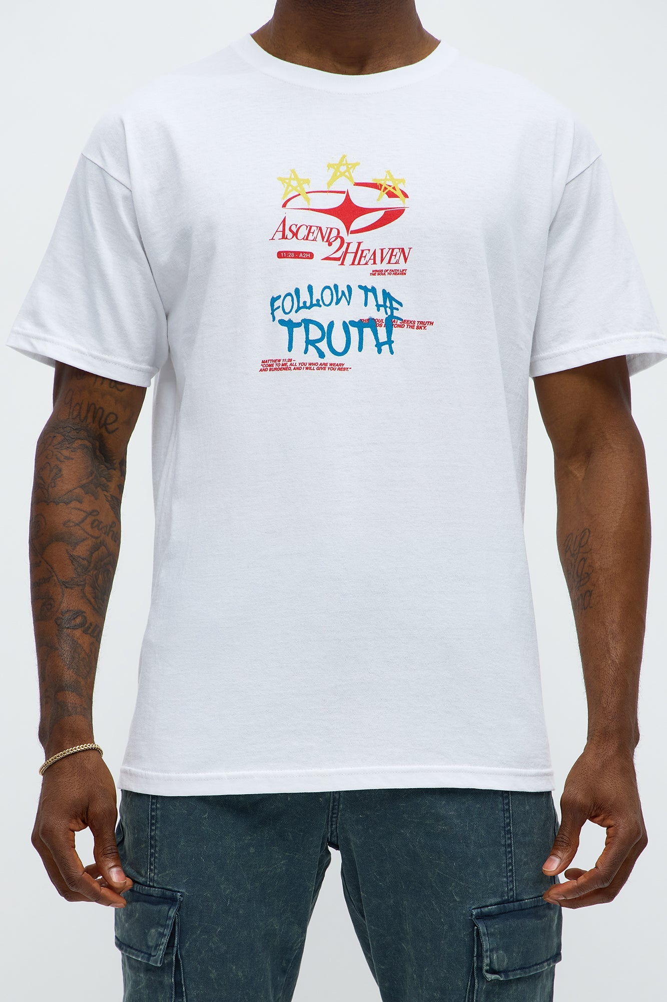 Follow The Truth Short Sleeve Tee - White