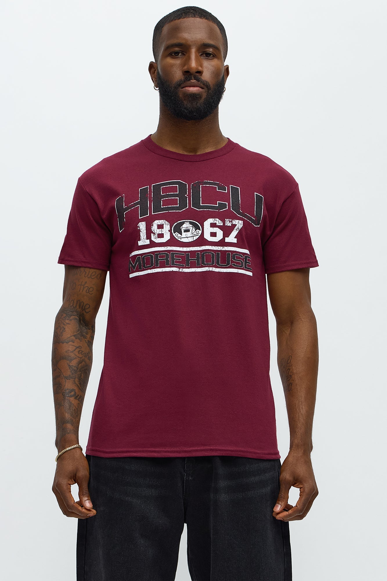 HBCU Morehouse Short Sleeve Tee - Burgundy