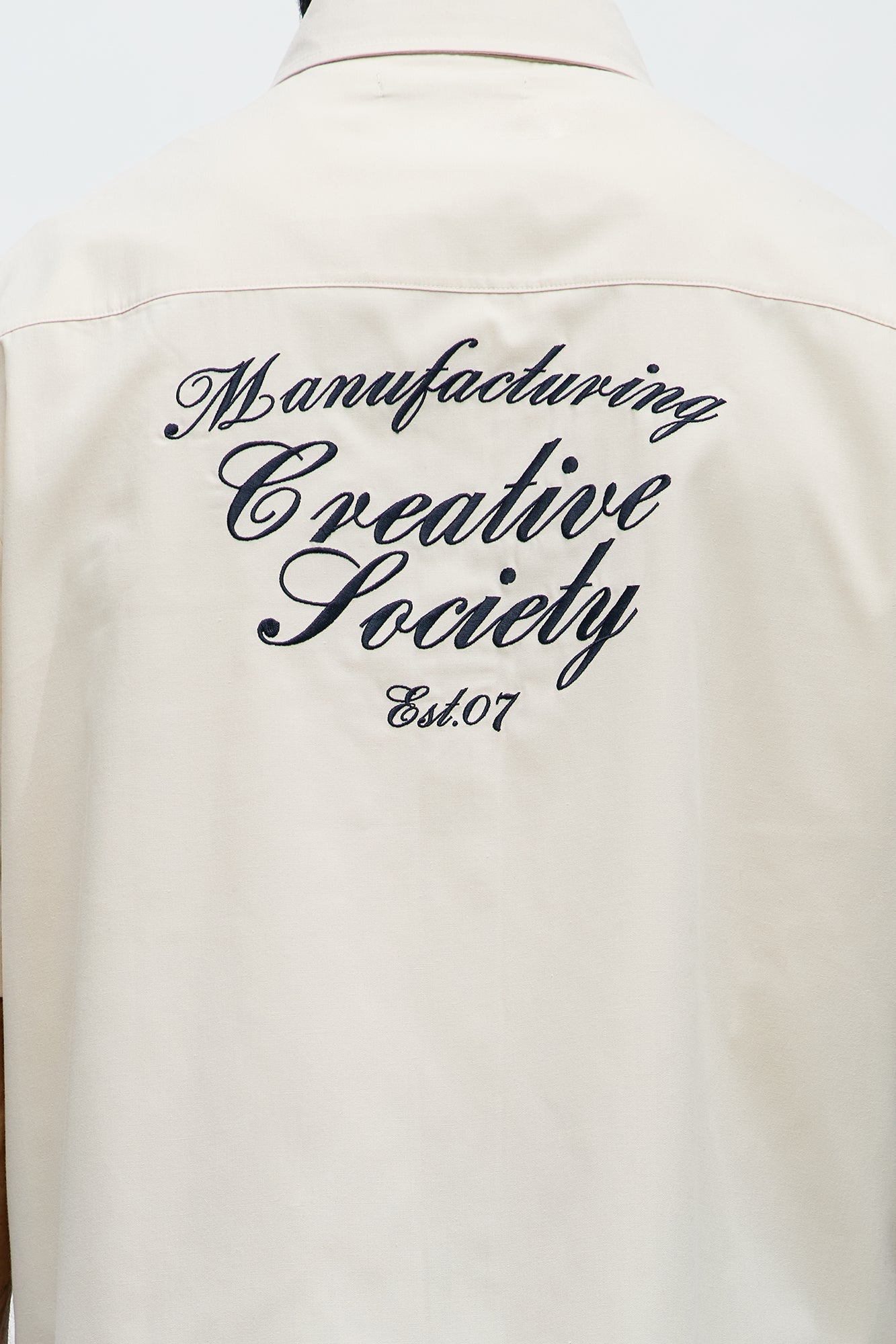 Cropped Society Mechanic Button Up Shirt - Natural