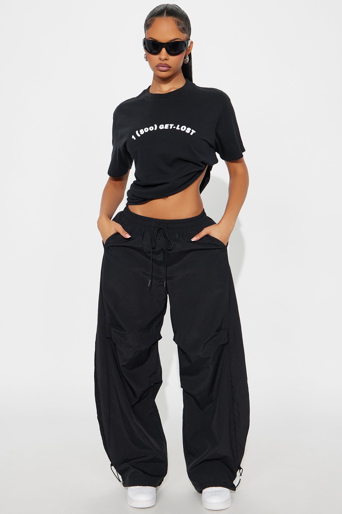 All The More Reason Windbreaker Jogger Pant - Black