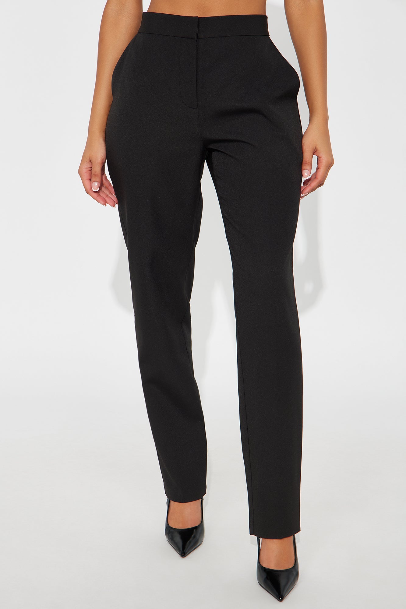 Nikki Skinny Leg Trouser Pant 30″ - Black