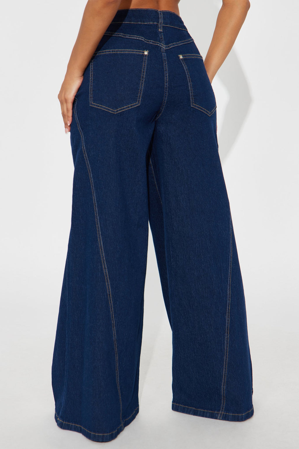 Americano Stretch Super Wide Leg Jeans - Dark Wash