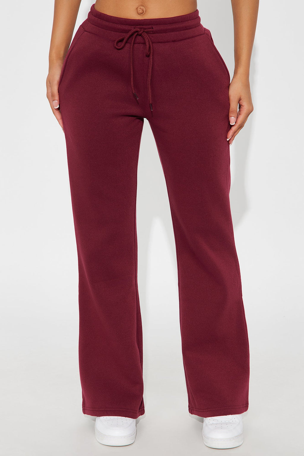 Candice Petite Lounge Flare Pant - Burgundy