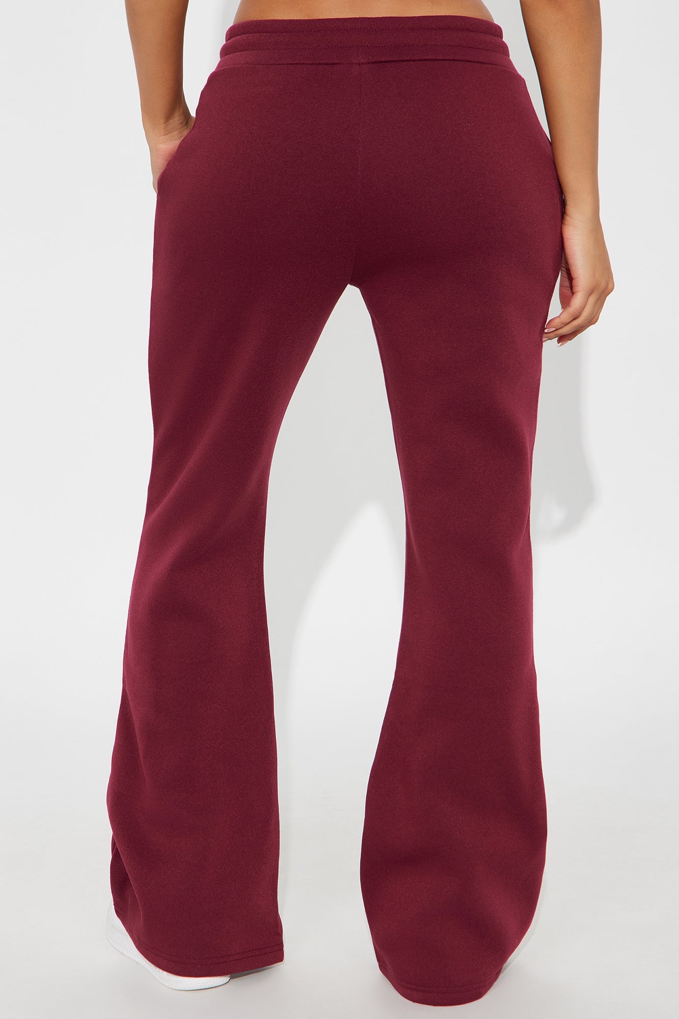 Candice Petite Lounge Flare Pant - Burgundy