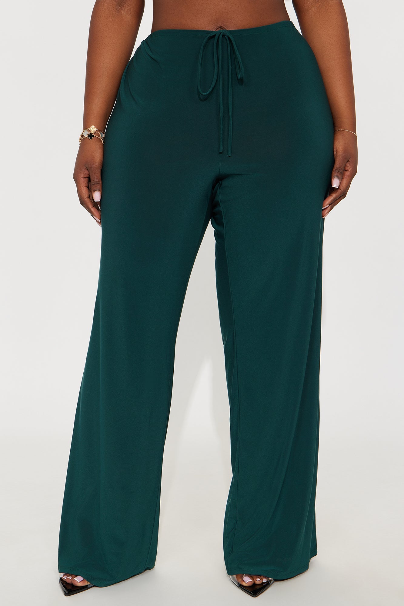 Focused On You Low Rise Wide Leg Pant 32 - Hunter