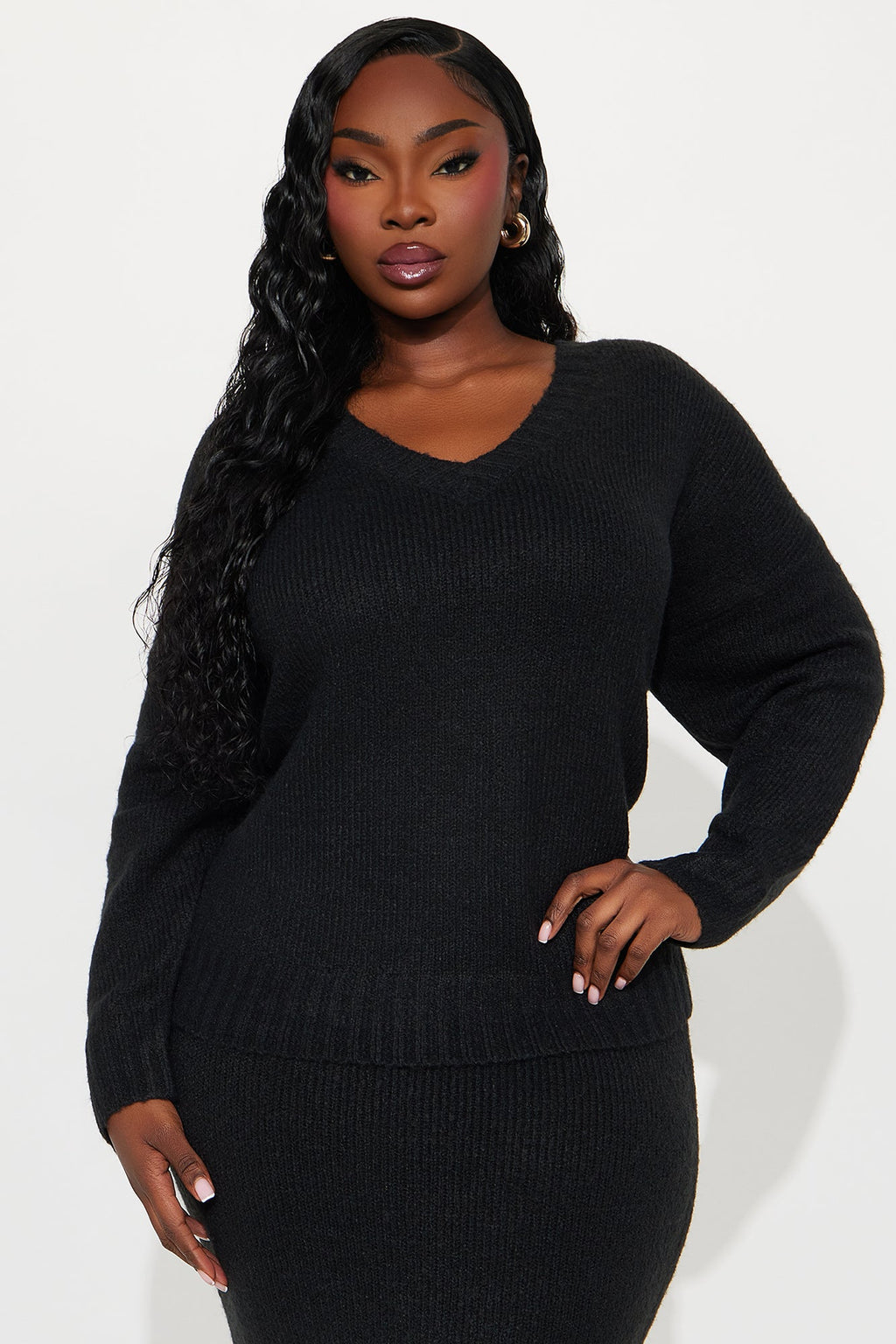 Moment Of Clarity Oversized Sweater Maxi Skirt Set - Charcoal