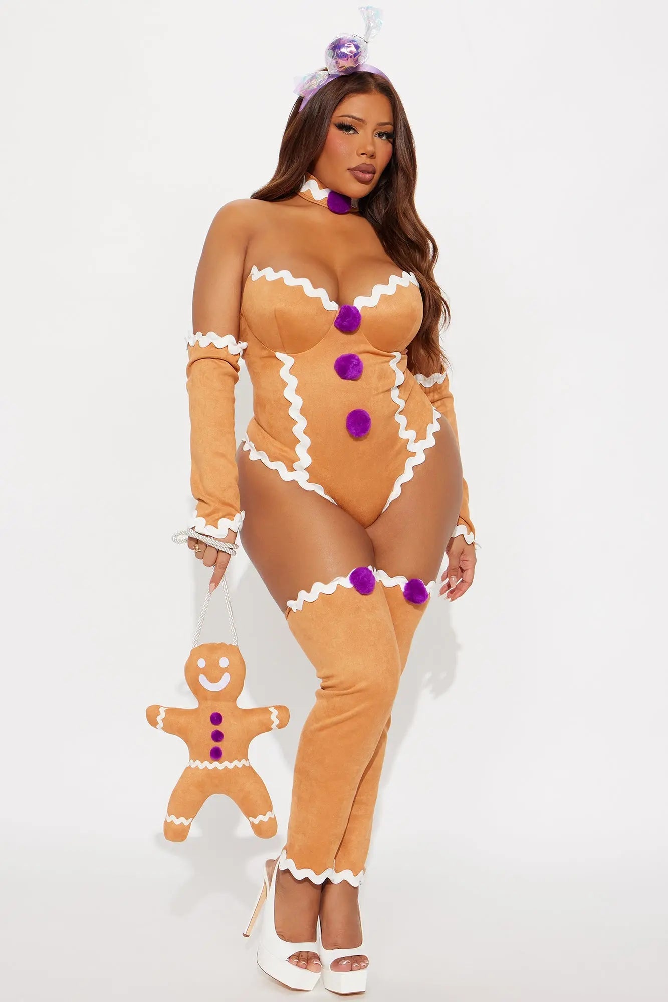 Gingerbabe 5 Piece Costume Set - Tan/Multi 