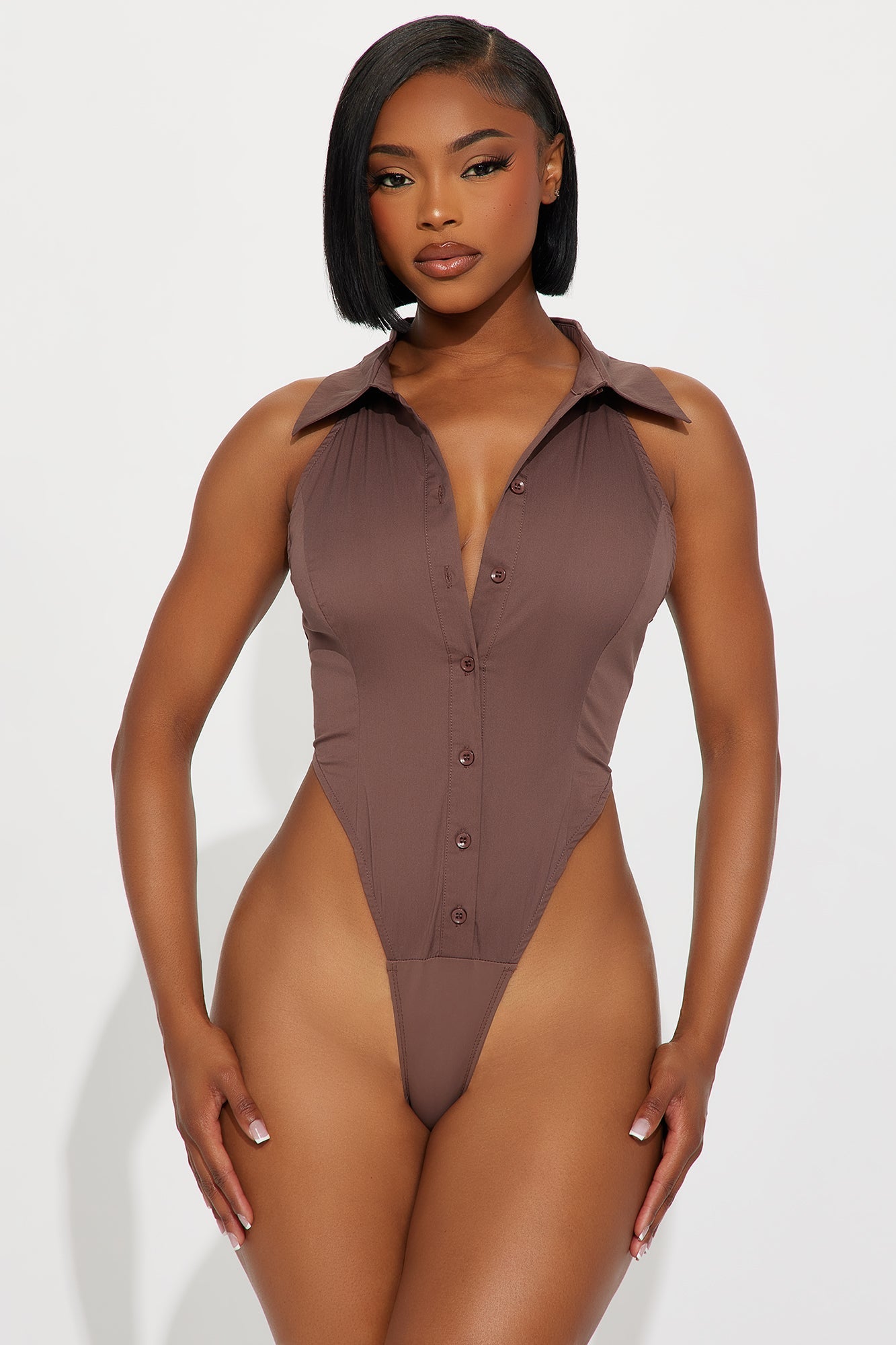 Best Of Me Bodysuit - Dark Brown