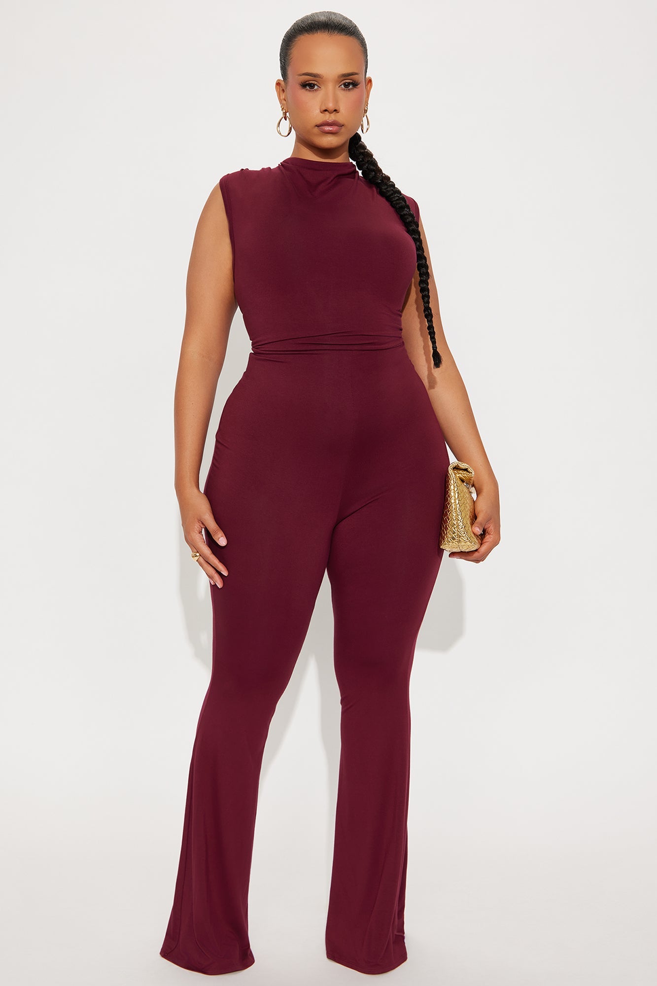 No Vacancy Jumpsuit  - Burgundy