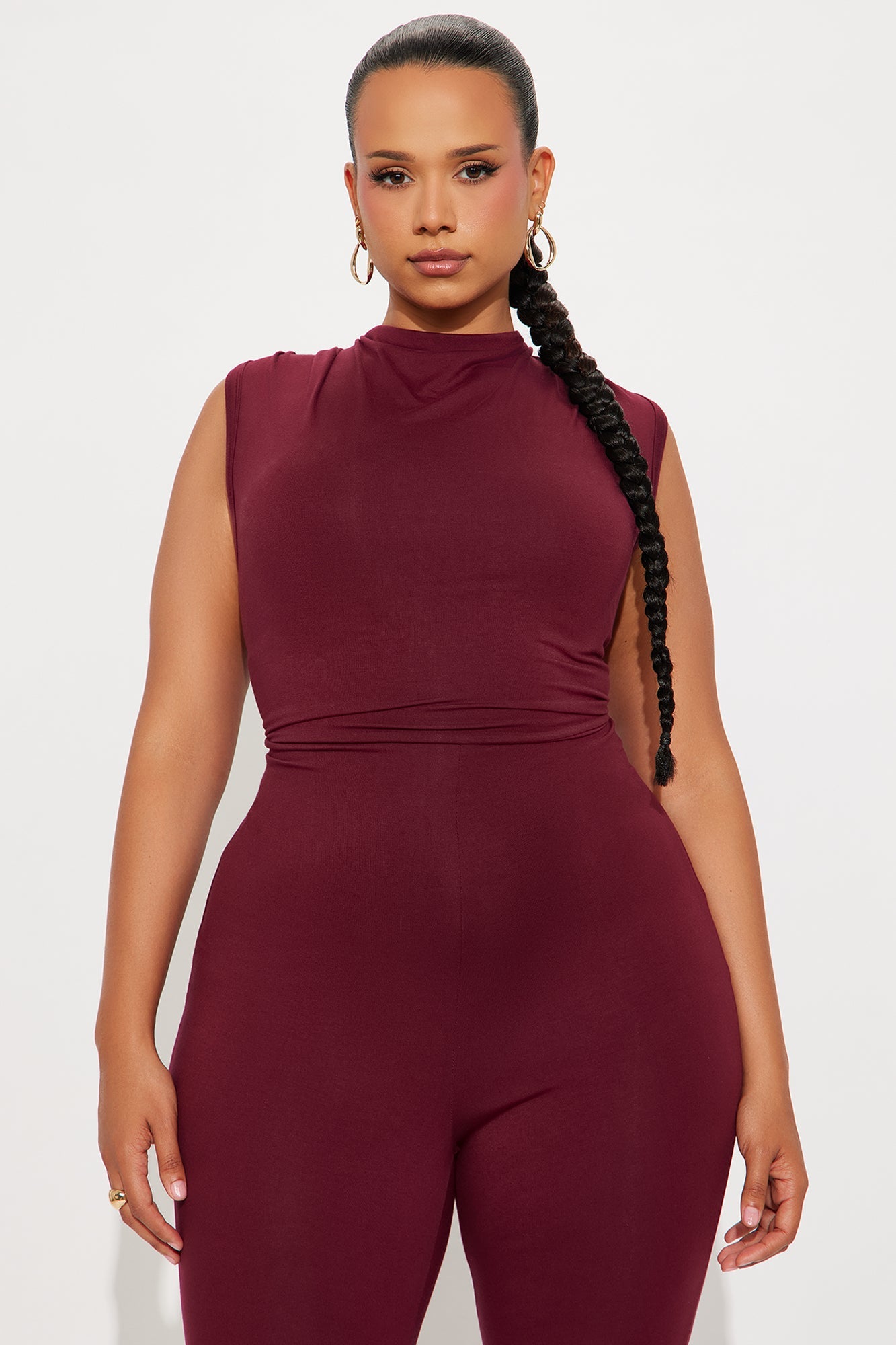 No Vacancy Jumpsuit  - Burgundy