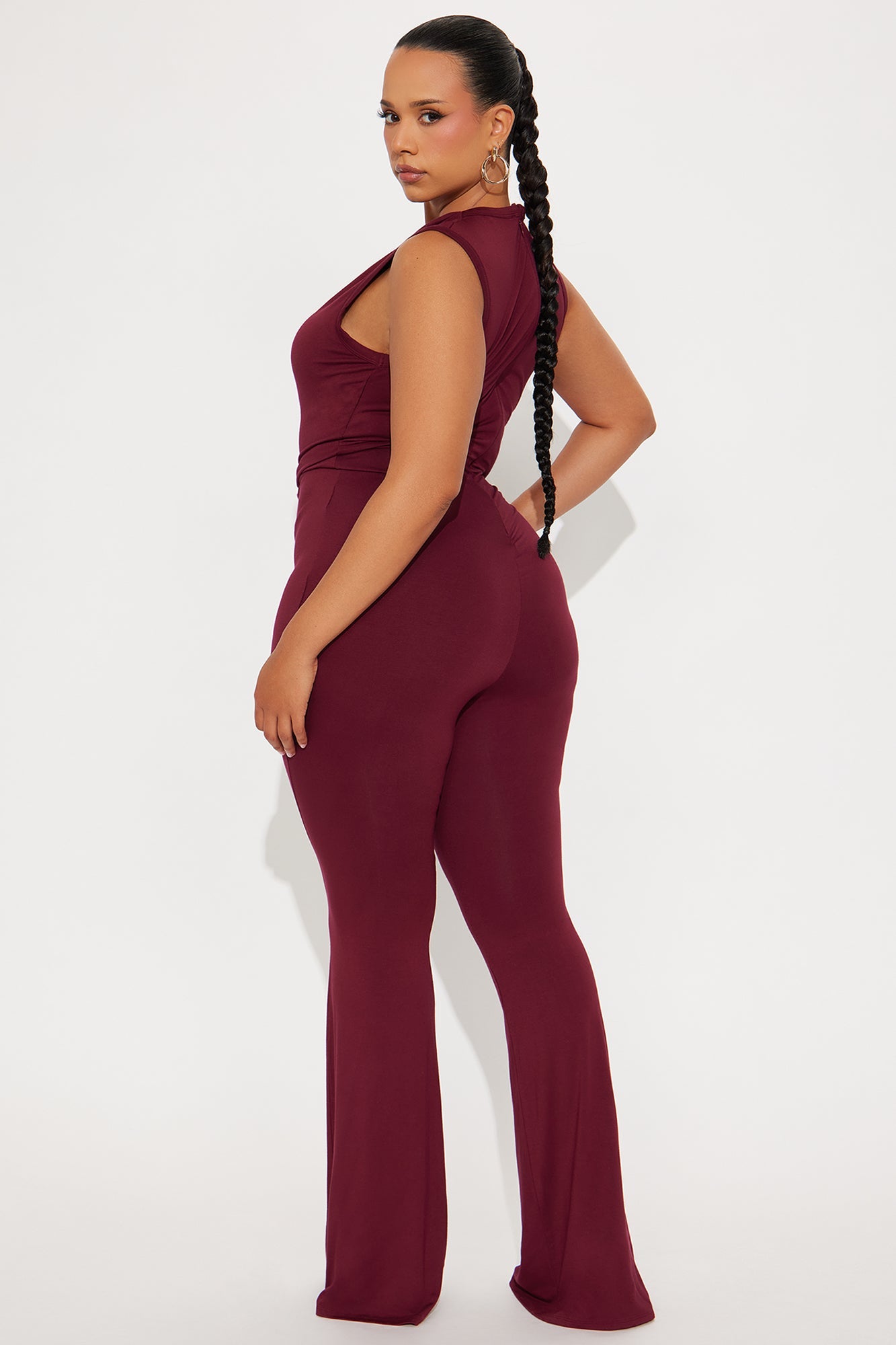 No Vacancy Jumpsuit  - Burgundy