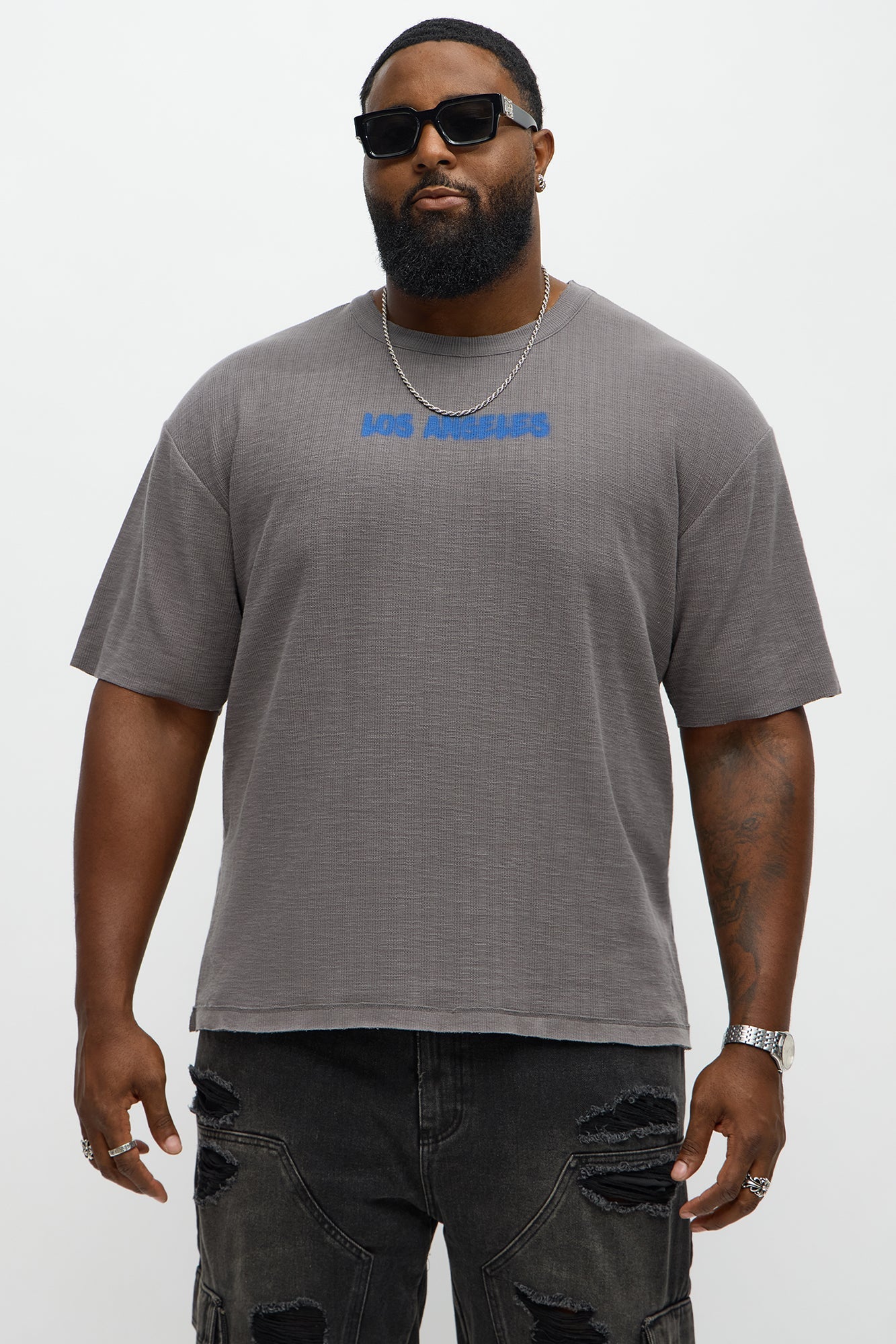 Relaxed Los Angeles Spray Paint Tee - Black