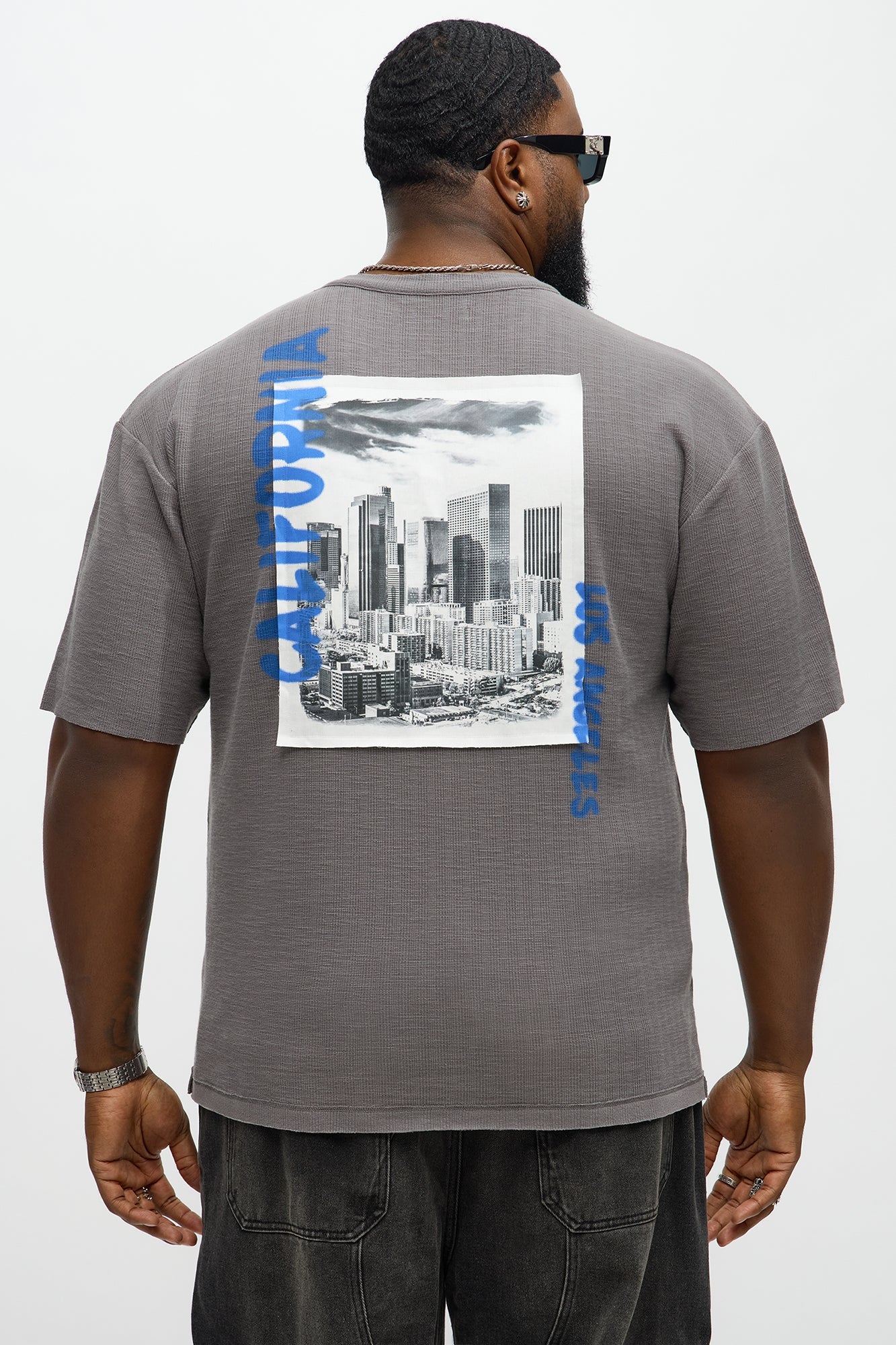 Relaxed Los Angeles Spray Paint Tee - Black