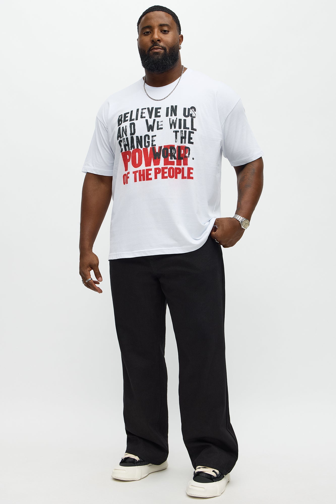 Believe In The People Short Sleeve Tee - White