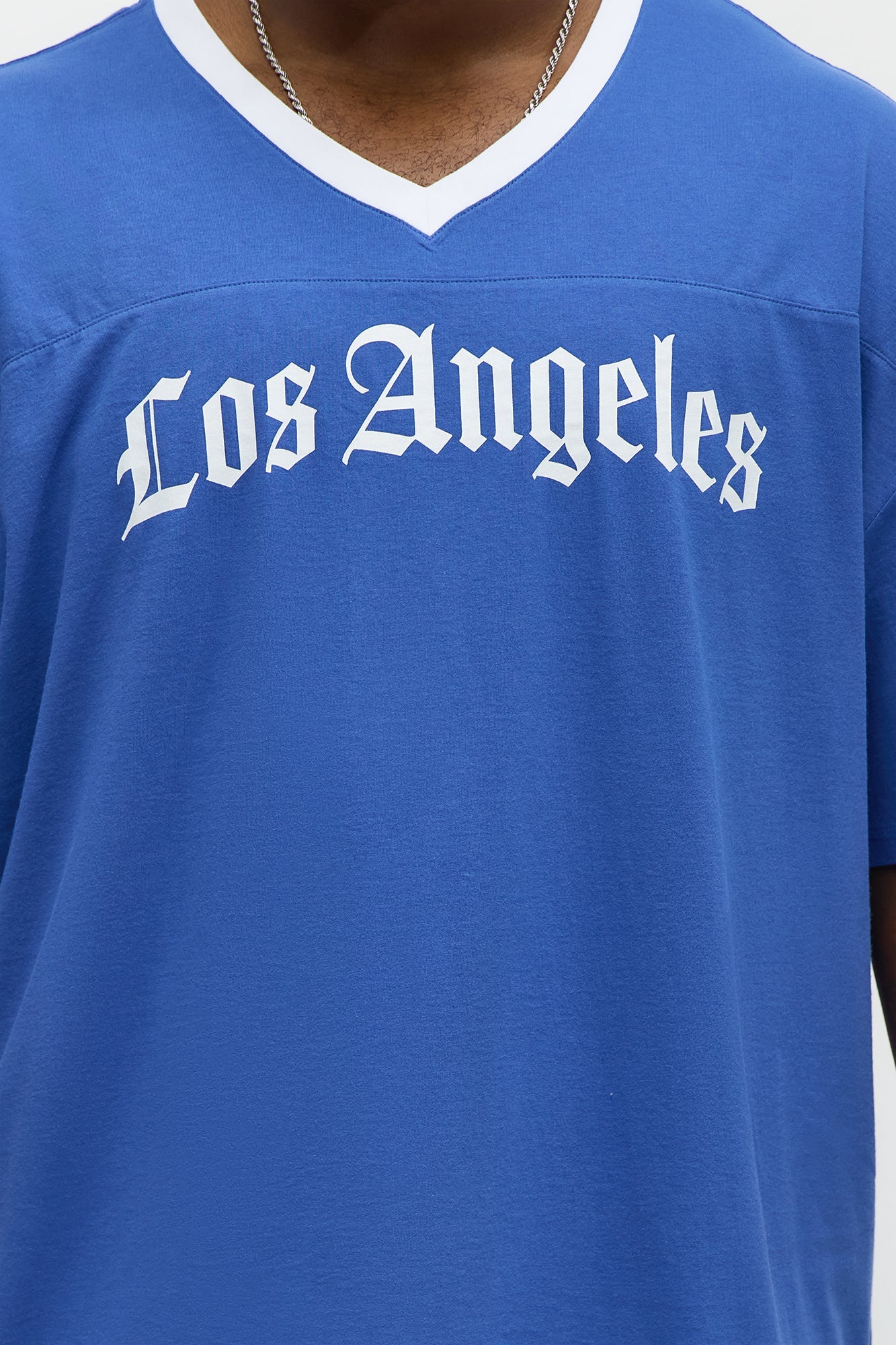 LA Old English Jersey Tee - Blue