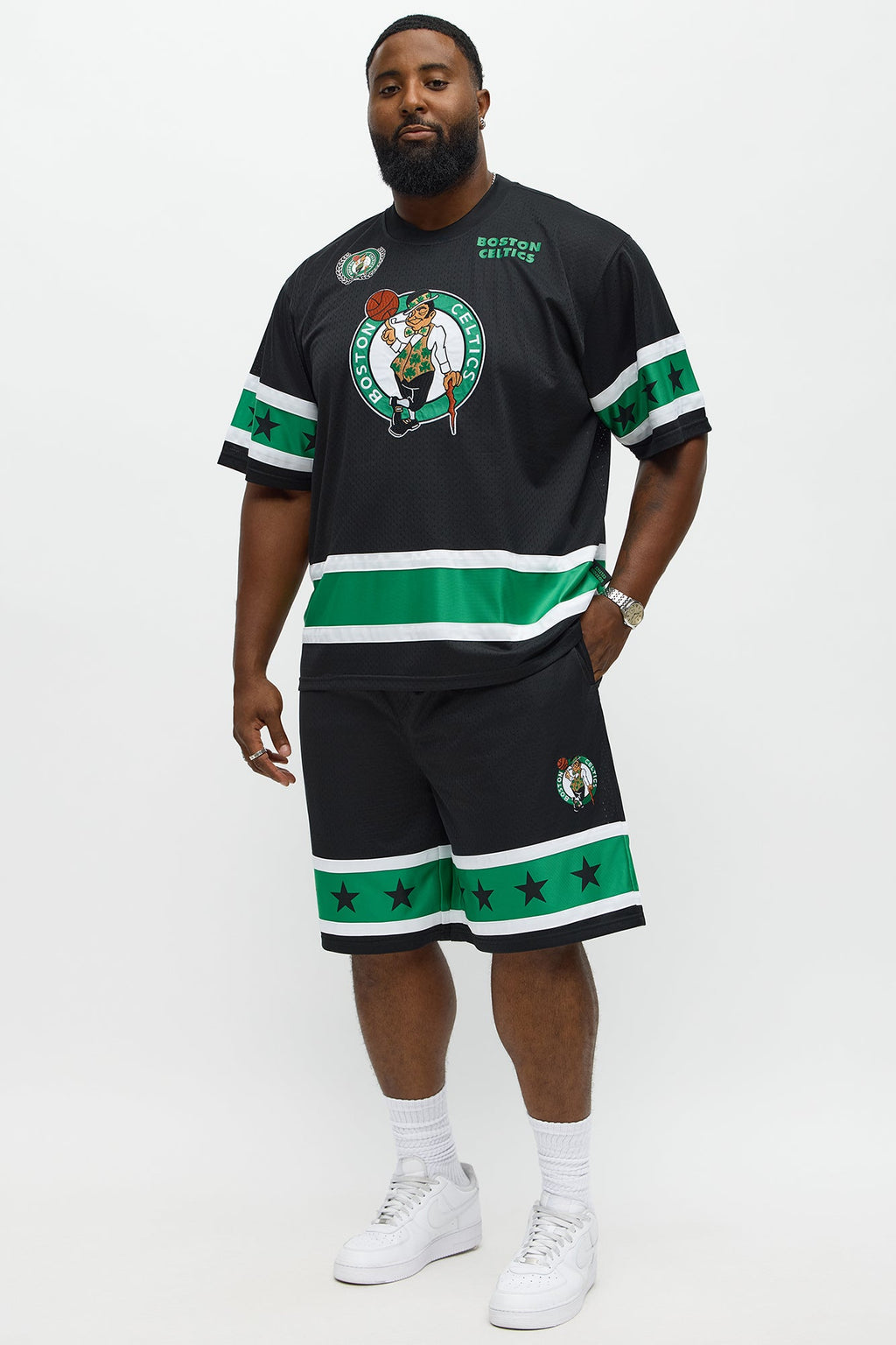 Celtics Believe The Hype Relaxed Shorts - Black