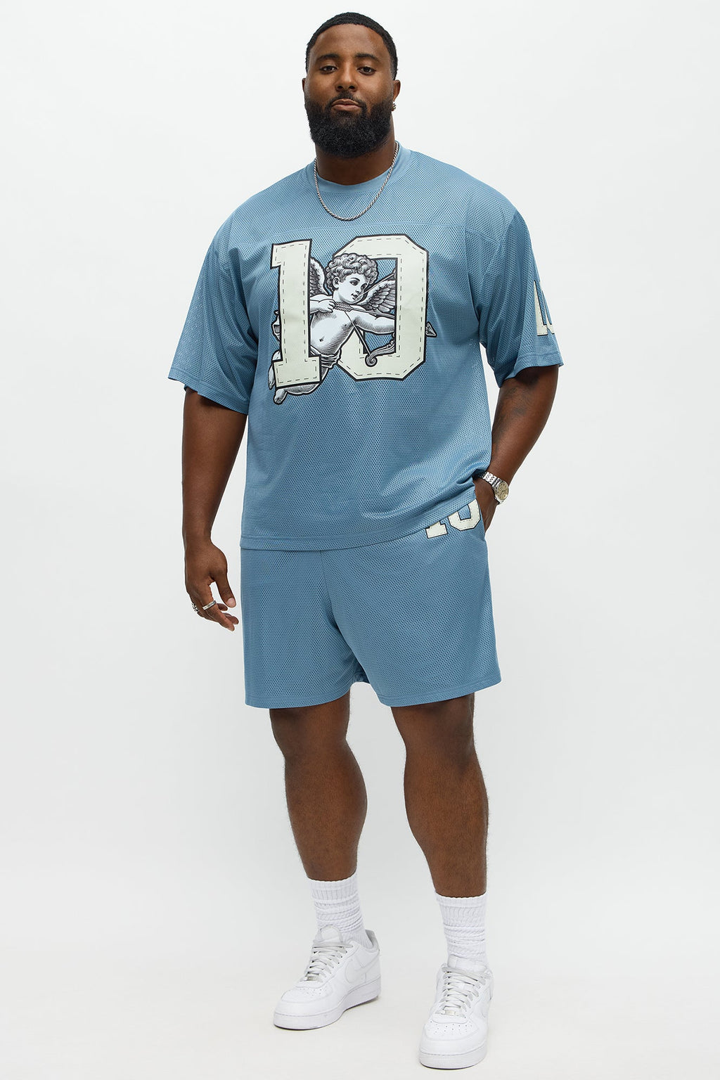 Boxy Gods Favorite Tshirt - Dusty Blue
