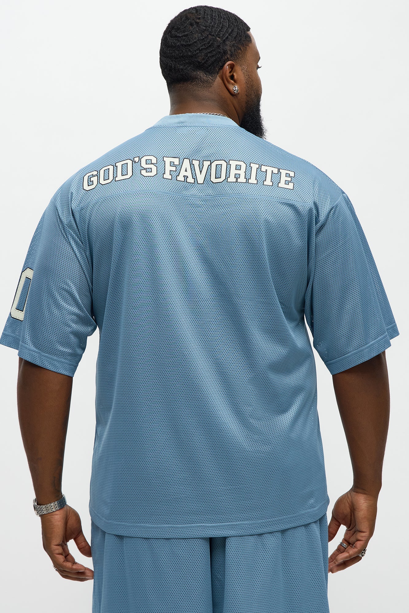 Boxy Gods Favorite Tshirt - Dusty Blue