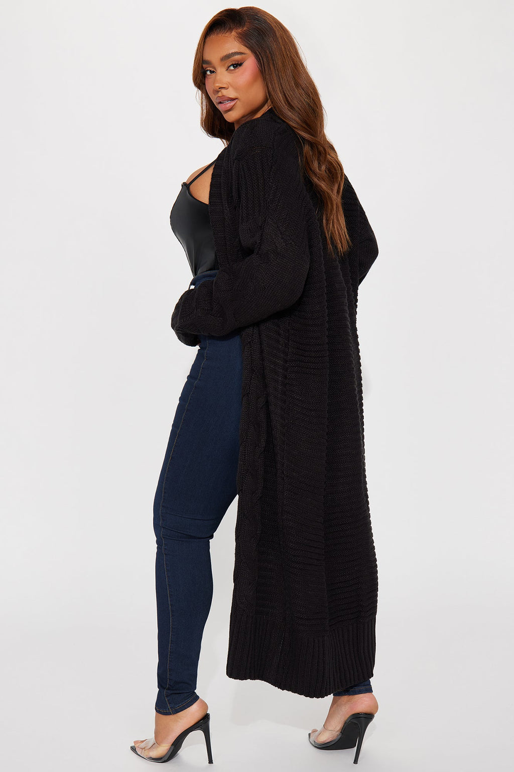 Aneria Long Cardigan - Black