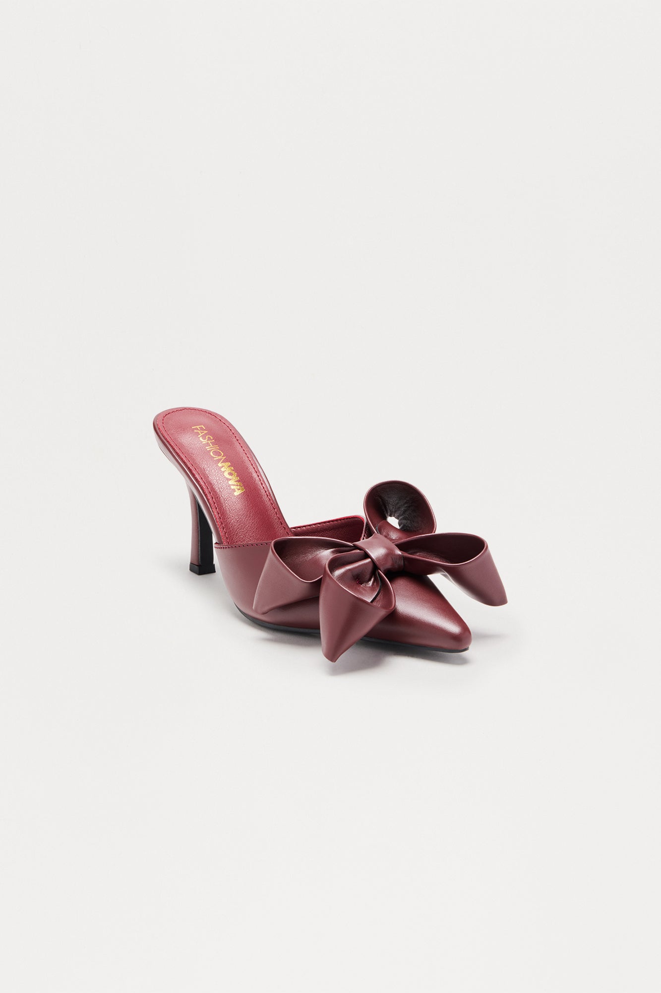 Shia Bow Pumps - Burgundy