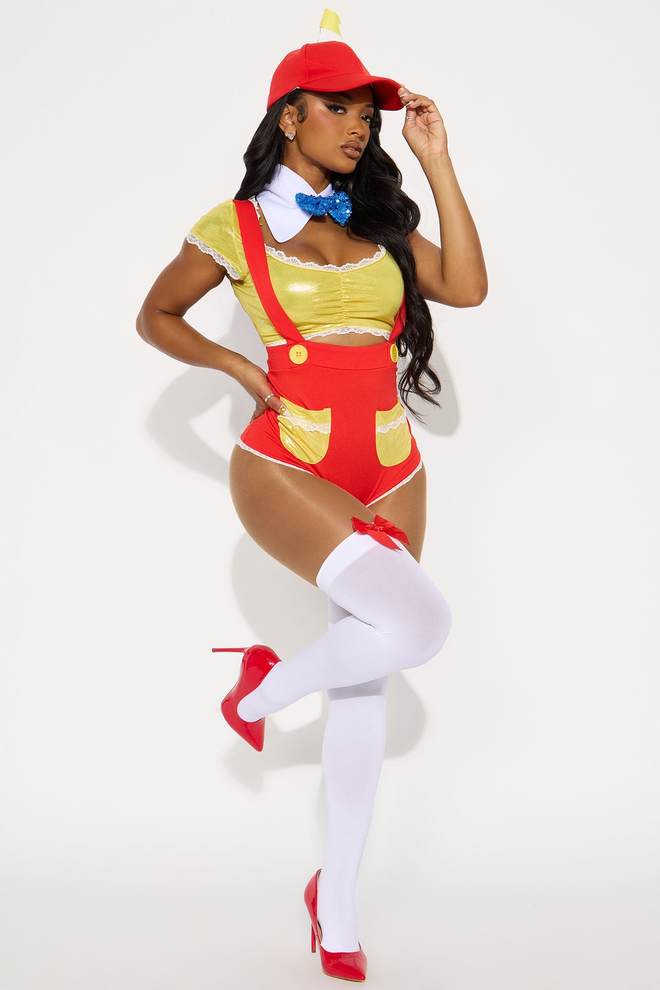 Tweedle Trouble Women's 5 Piece Costume Set - Red/combo