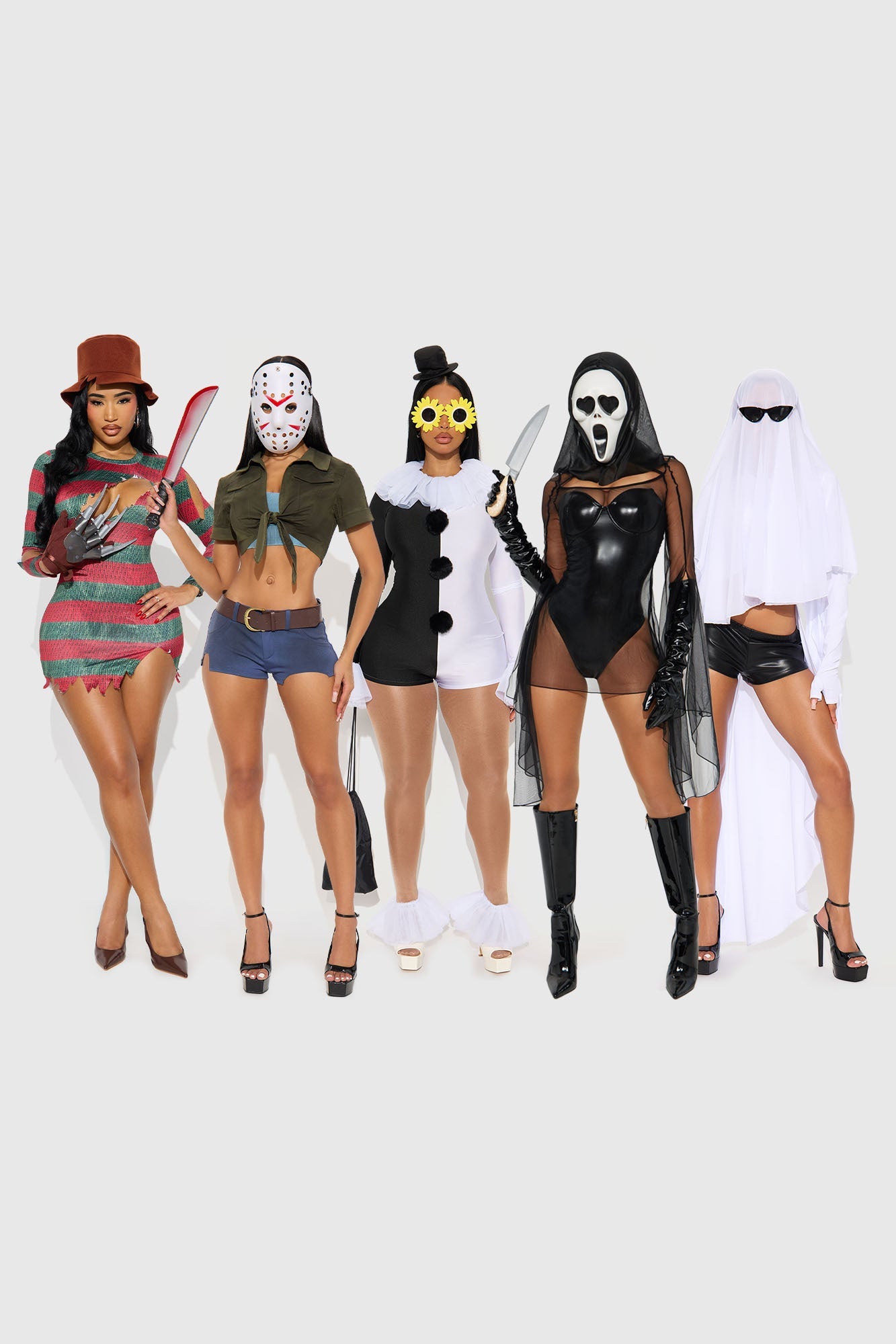 Terrorize You 5 Piece Costume Set - Black/White