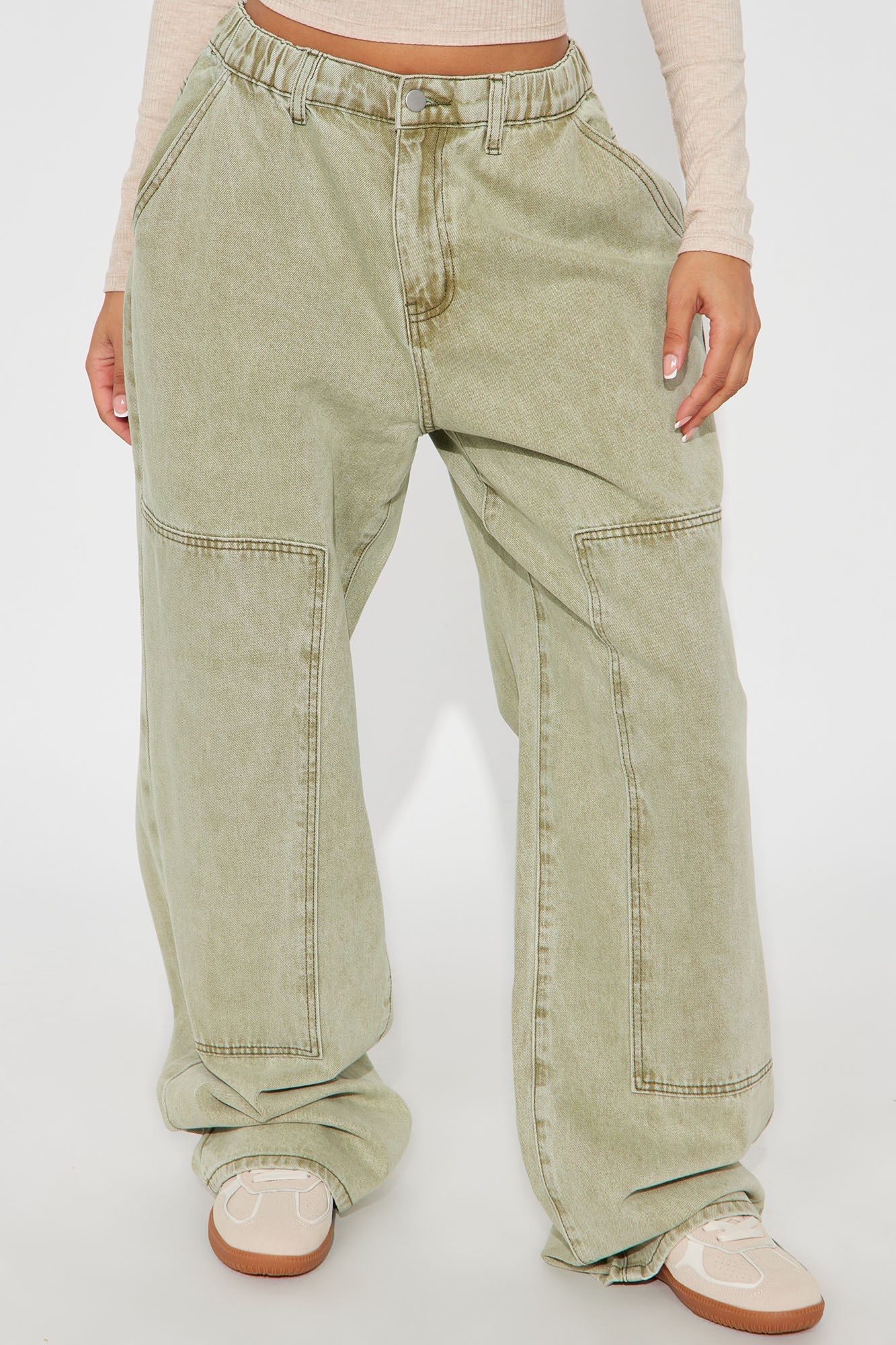Remi Wide Leg Jogger - Olive