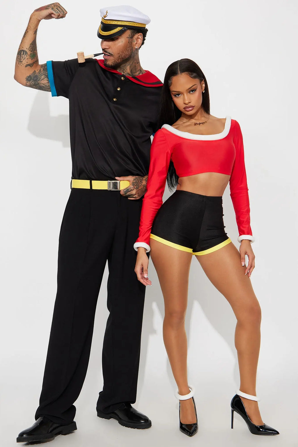 Rub Me In Oyl 4 Piece Costume Set - Red/combo 