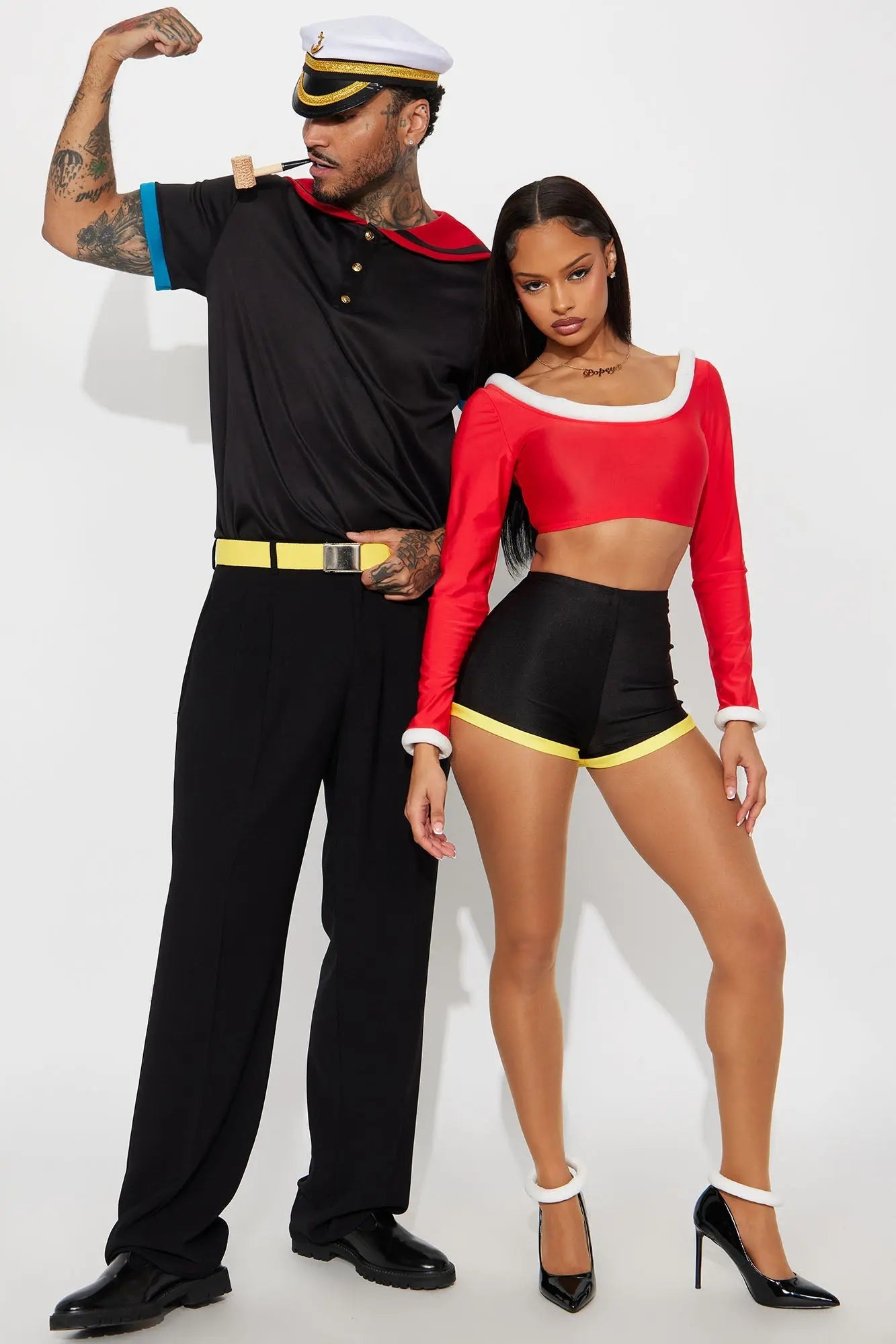 Rub Me In Oyl 4 Piece Costume Set - Red/combo 