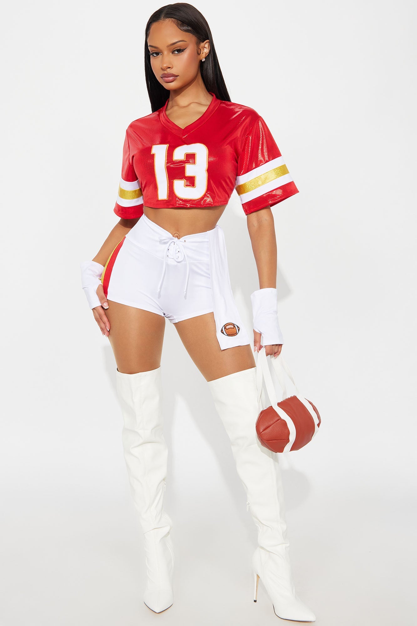 Cheer You On 5 Piece Costume Set - Red/combo