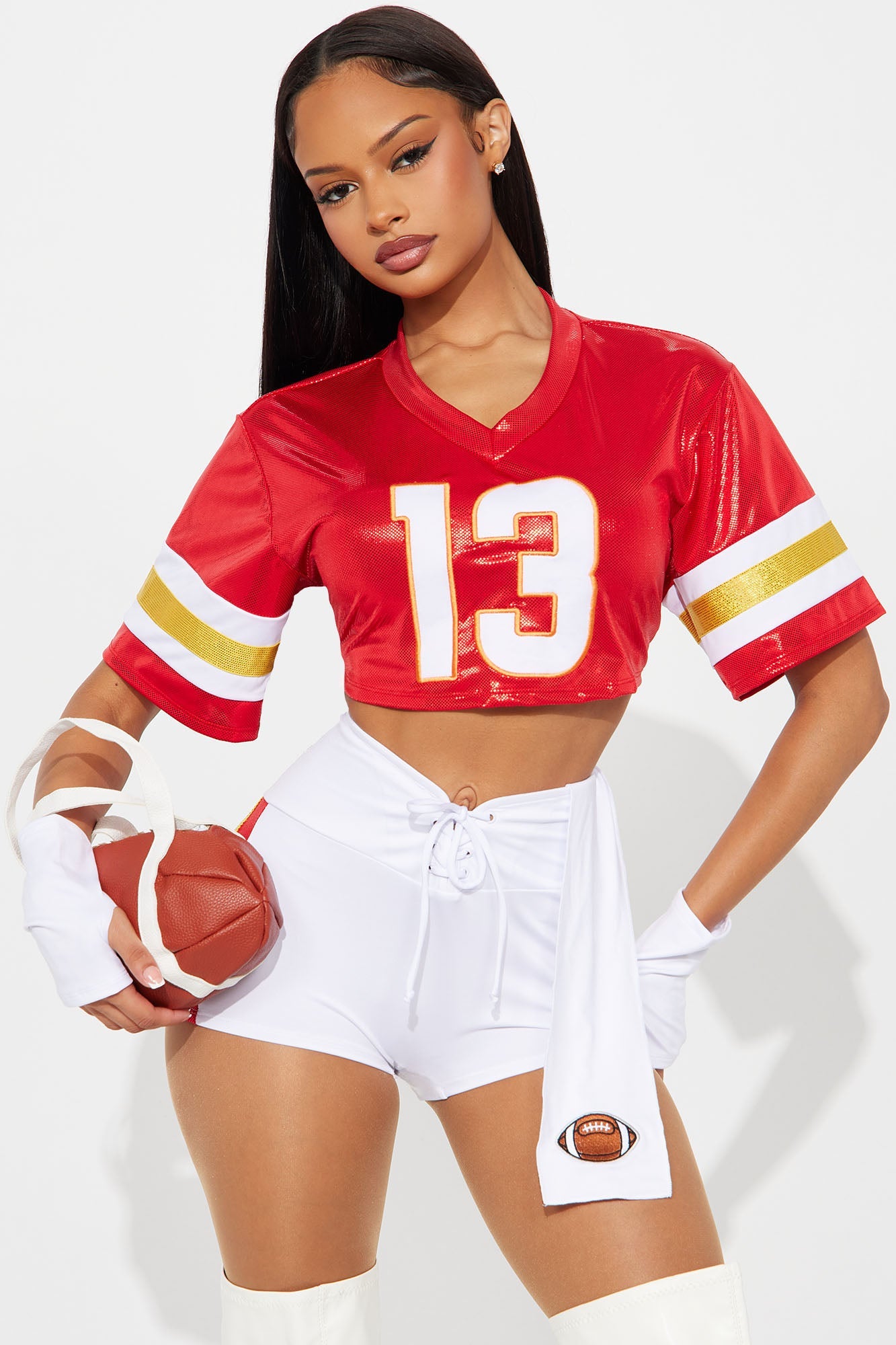 Cheer You On 5 Piece Costume Set - Red/combo