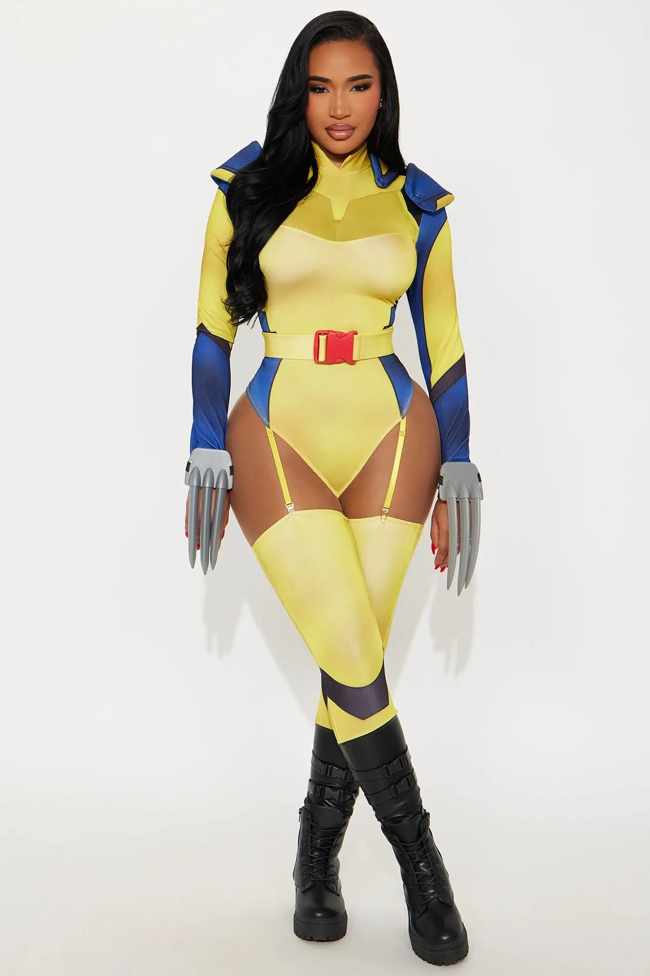 Claws And Effect 4 Piece Costume Set - Yellow/combo 